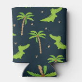 漫画のワニ:アリゲーターパームパターン。 缶クーラー (裏面)