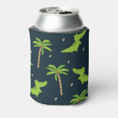 漫画のワニ:アリゲーターパームパターン。 缶クーラー (缶裏面)