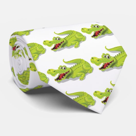 漫画のワニ ネクタイ (ロール)