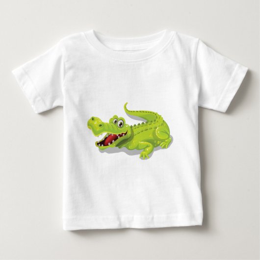 漫画のワニ ベビーTシャツ (正面)