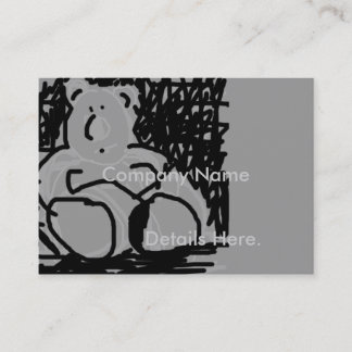 漫画のヴィンテージくまの発表カード 名刺