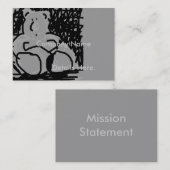 漫画のヴィンテージくまの発表カード 名刺 (正面/裏面)