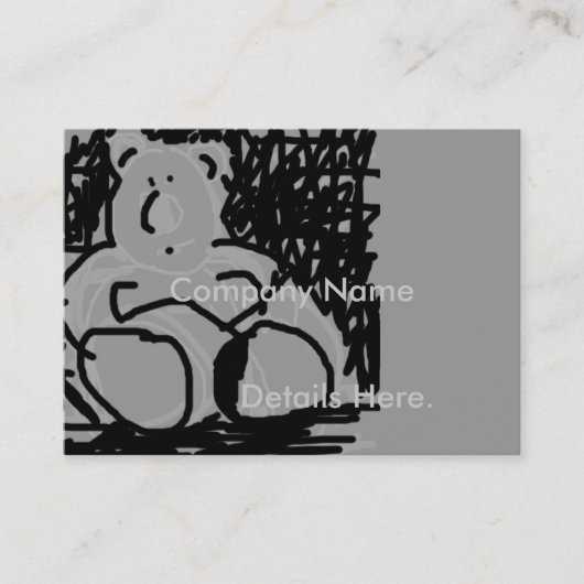 漫画のヴィンテージくまの発表カード 名刺 (正面)