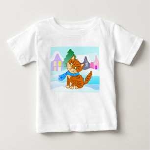 漫画の中の明るいジンジャーキットンスタイル ベビーTシャツ