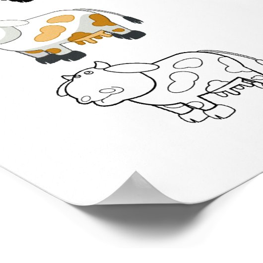 漫画の乳牛のポスター ポスター (角)