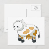 漫画の乳牛はがき ポストカード (正面/裏面)