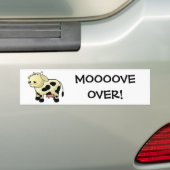 漫画の乳牛「MOOOOVE OVER! バンパーステッカー (車上)
