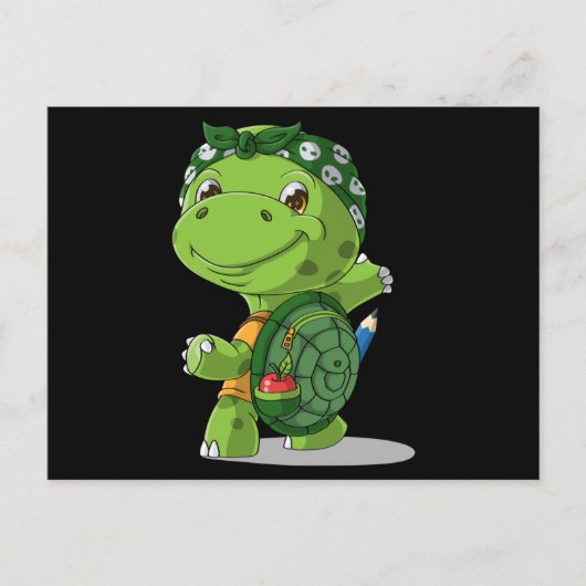 漫画の亀が学校に行く ポストカード (正面)