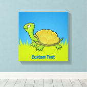 漫画の亀のキャンバス印刷 キャンバスプリント (インサイチュ (ウッドフロア))