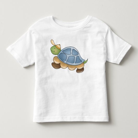漫画の亀の幼児のTシャツ トドラーTシャツ (正面)