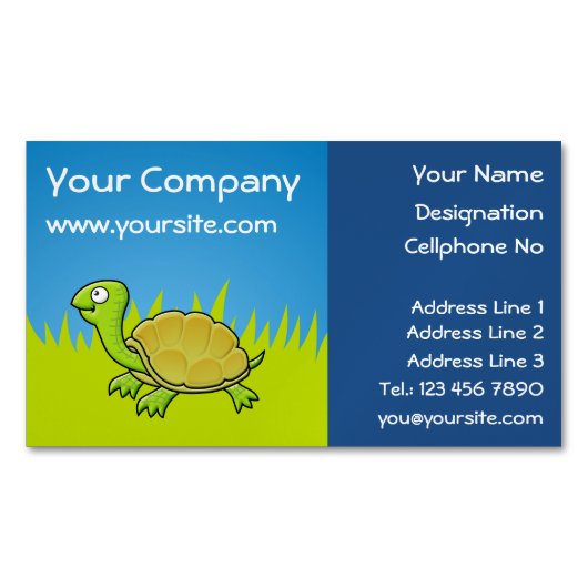 漫画の亀 マグネット名刺 (正面)