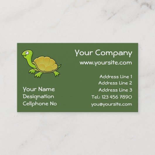 漫画の亀 名刺 (正面)