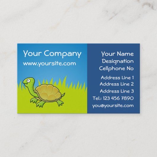 漫画の亀 名刺 (正面)