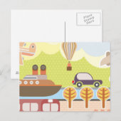 漫画の交通シーン ポストカード (正面/裏面)