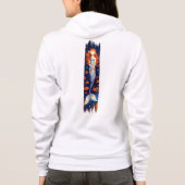 漫画の人魚のブラッシュストロ絵を描ック パーカ (裏面)