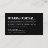 漫画の修理人、便利屋 名刺 (裏面)