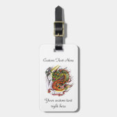 漫画の入れ墨の記号のオリエンタルのクールなドラゴン ラゲッジタグ (正面縦)