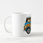 漫画の六十年代の平和ヒッピーヴァン コーヒーマグカップ (左)