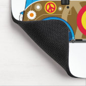 漫画の六十年代の平和ヒッピーヴァン マウスパッド (コーナー)