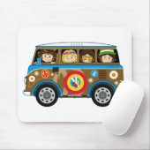 漫画の六十年代の平和ヒッピーヴァン マウスパッド (マウス)