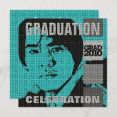 漫画の写真の挿入物3の卒業のパーティの招待状 招待状 (正面/裏面)