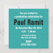 漫画の写真の挿入物3の卒業のパーティの招待状 招待状 (裏面)