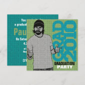 漫画の写真を挿入する 6 卒業パーティーの招待状 招待状 (正面/裏面)