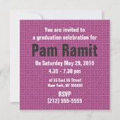 漫画の写真挿入1卒業パーティー招待状 招待状 (裏面)