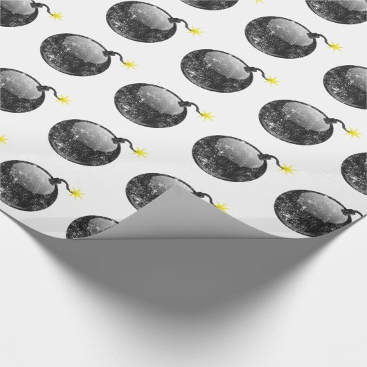 漫画の凸版印刷のスタイルの爆弾 ラッピングペーパー (角)