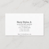 漫画の凸版印刷のスタイルの爆弾 名刺 (裏面)