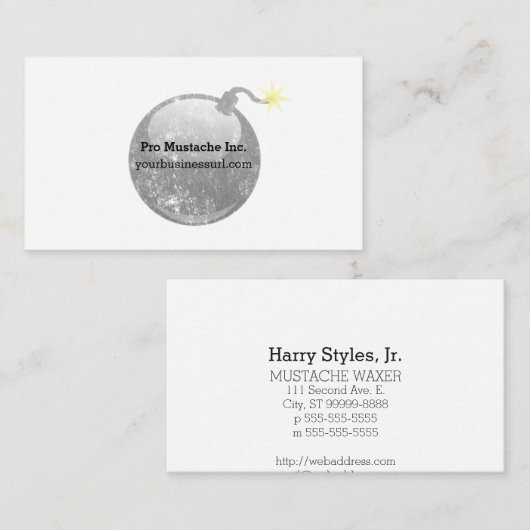 漫画の凸版印刷のスタイルの爆弾 名刺 (正面/裏面)