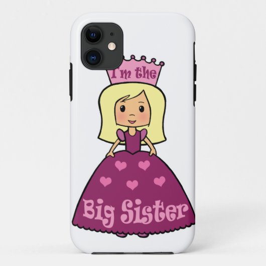 漫画の切り貼り芸術のかわいい姉のプリンセスのハート Case-Mate iPhoneケース (裏面)