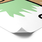 漫画の切り貼り芸術のカッコいいの馬の身に着けているサングラス ポスター (角)
