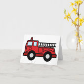 漫画の切り貼り芸術の普通消防車緊急車のトラック カード (黄色い花)