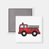 漫画の切り貼り芸術の普通消防車緊急車のトラック マグネット (正面/裏面)