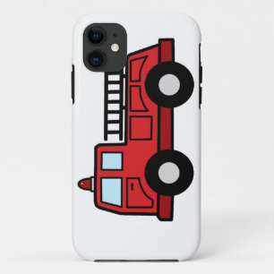 漫画の切り貼り芸術の普通消防車緊急車のトラック iPhone 11 ケース