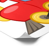 漫画の列車のポスタープリント ポスター (角)