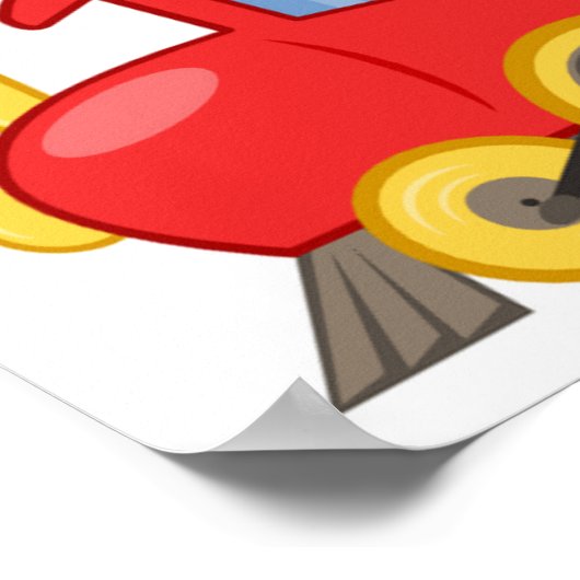 漫画の列車のポスタープリント ポスター (角)