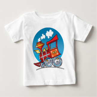 漫画の列車エンジン ベビーTシャツ