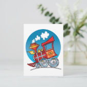 漫画の列車エンジン ポストカード (スタンド正面)