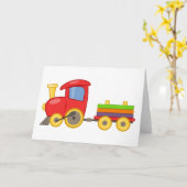 漫画の列車 カード (黄色い花)