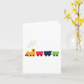 漫画の列車 カード (黄色い花)