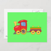 漫画の列車 ポストカード (正面/裏面)