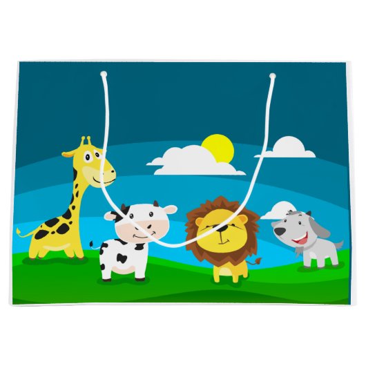 漫画の動物たち ラージペーパーバッグ (正面)