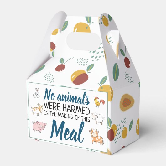 漫画の動物とのビーガンに傷ついた動物はなかった フェイバーボックス (正面サイド)