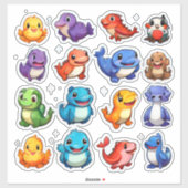漫画の動物のステッカーの壮大なセット シール (シート)