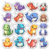 漫画の動物のステッカーの壮大なセット シール (正面)