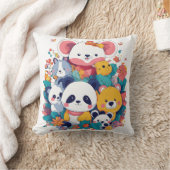 漫画の動物の枕 – かわいいパンダ、コアラ、クマ クッション (ブランケット)