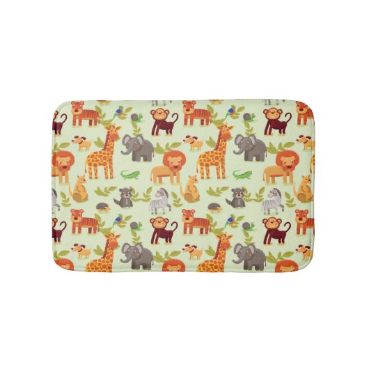 漫画の動物の柄 バスマット (正面)