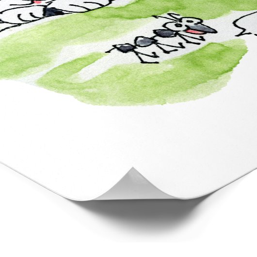 漫画の動物の話ツリー自然ポスター ポスター (角)